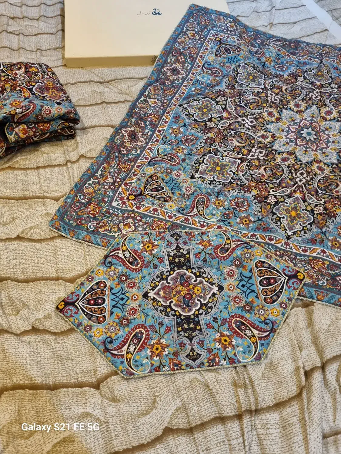 ست رومیزی ترمه ۴ تیکه|پرده، رانر، رومیزی|تهران, شهرک آزمایش|دیوار