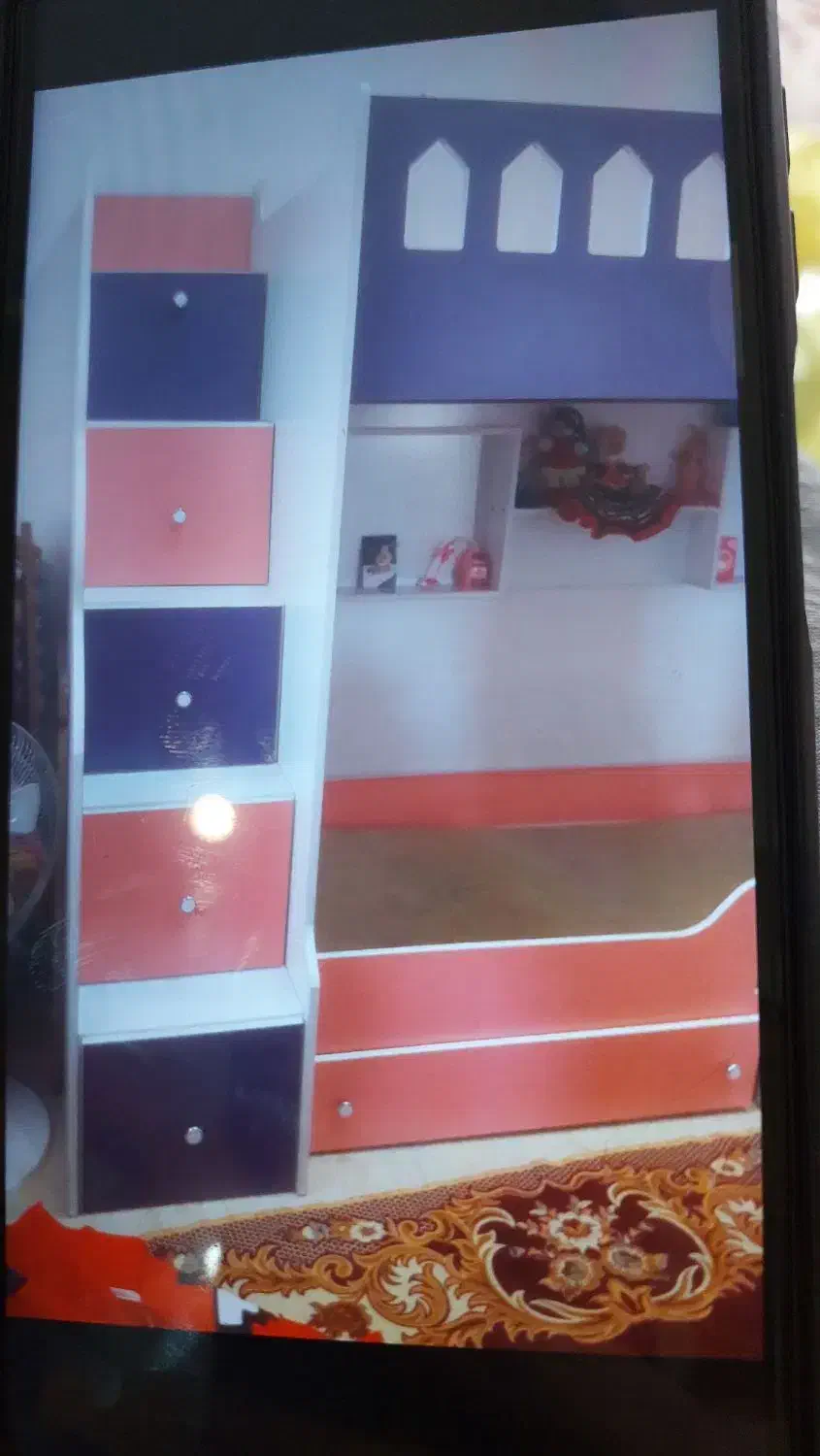 تخت دوطبقه کشودار بزرگ|تخت و سرویس خواب|رشت, کوی مهر|دیوار