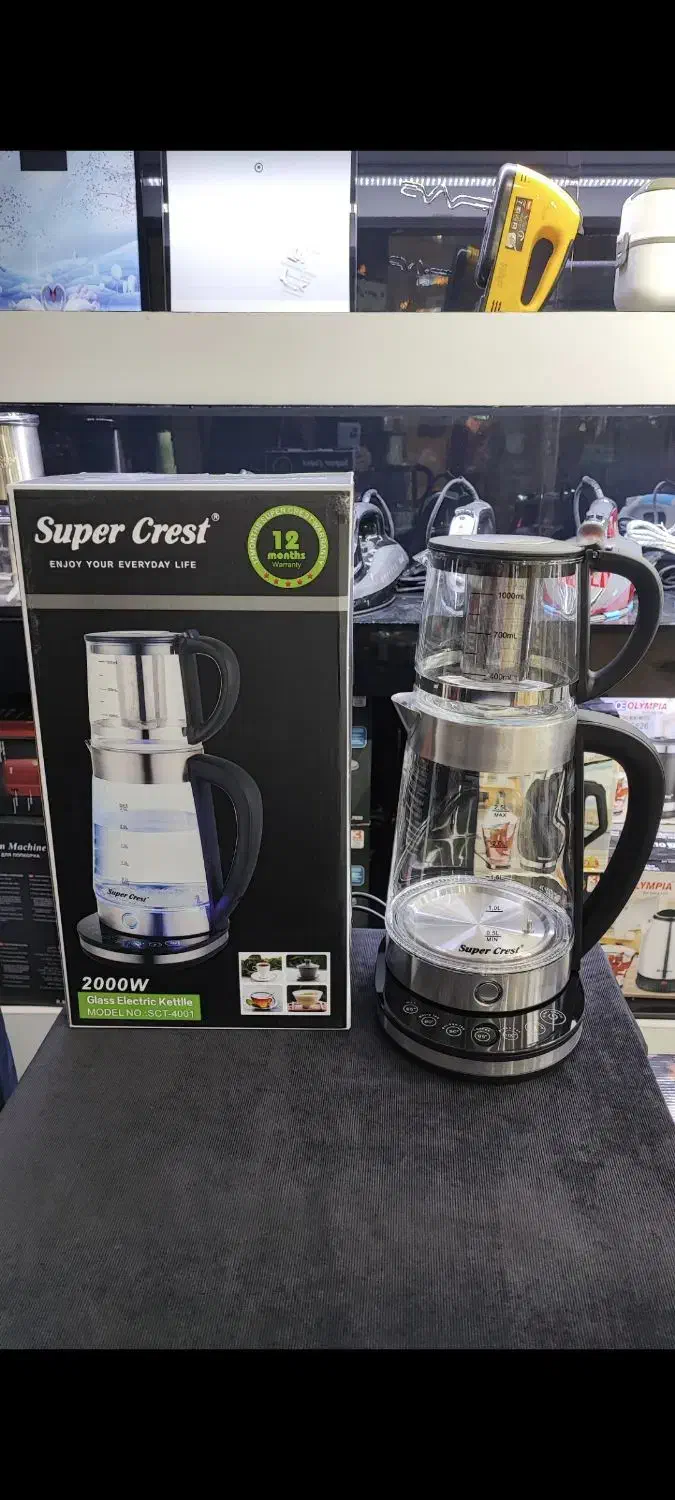 چای ساز چایساز قهوه ساز سوپرکرست۲۰۰۰وات استیل،پرکس|سماور، چای‌ساز، قهوه‌ساز|تبریز, |دیوار