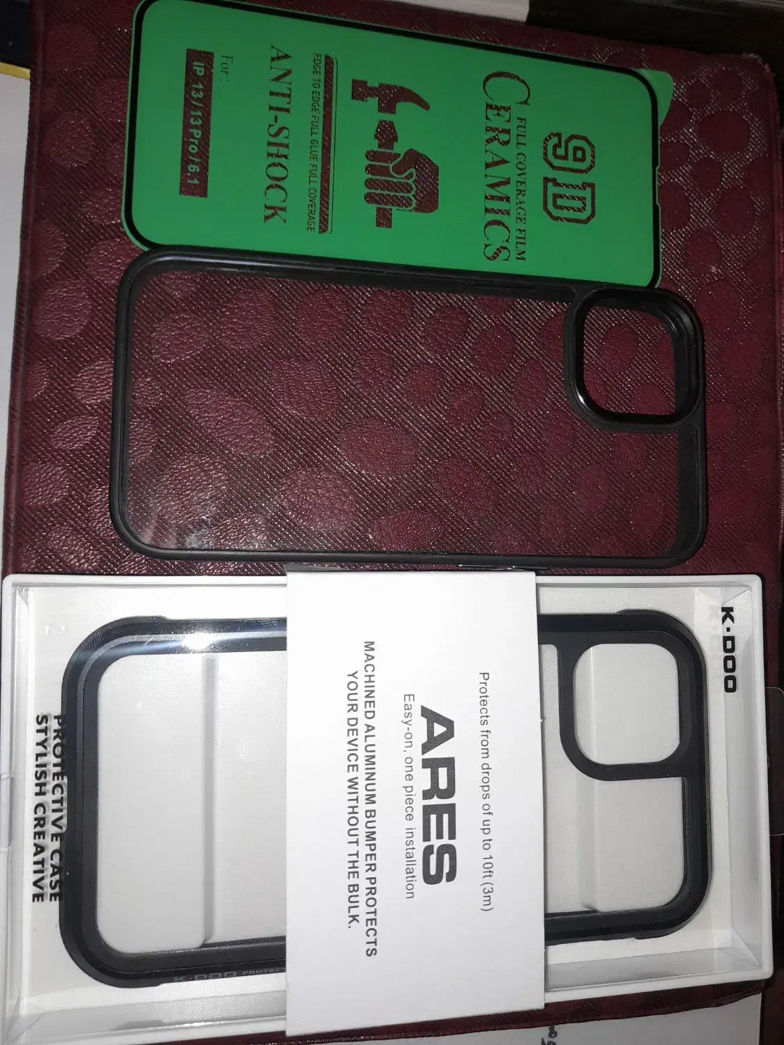 قاب K.DOO + قاب پشت شیشه ای + گلس|لوازم جانبی موبایل و تبلت|ساری, |دیوار