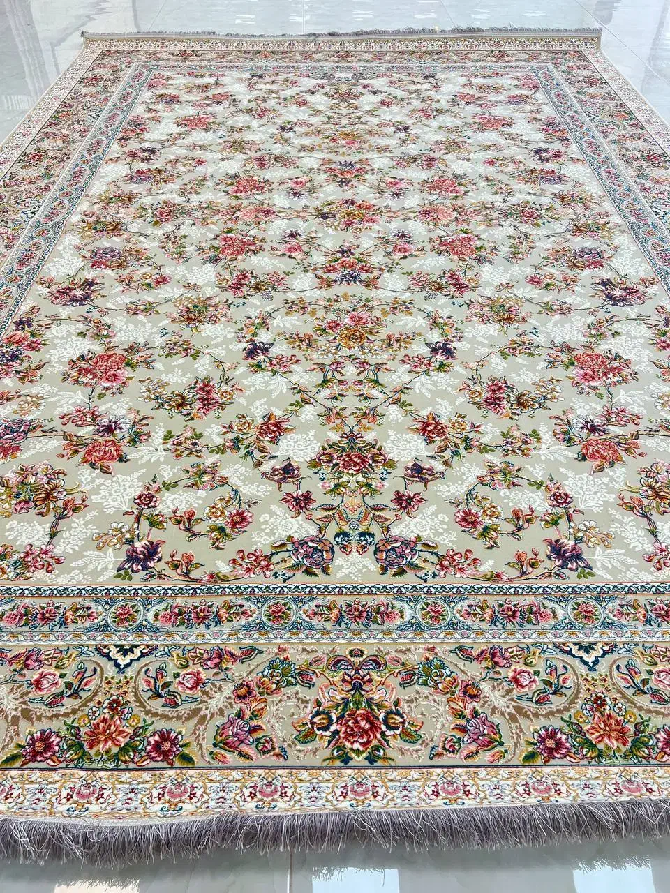 فرش 1200شانه طرح بهشت کاشان|فرش|کاشان, شهید زجاجی|دیوار