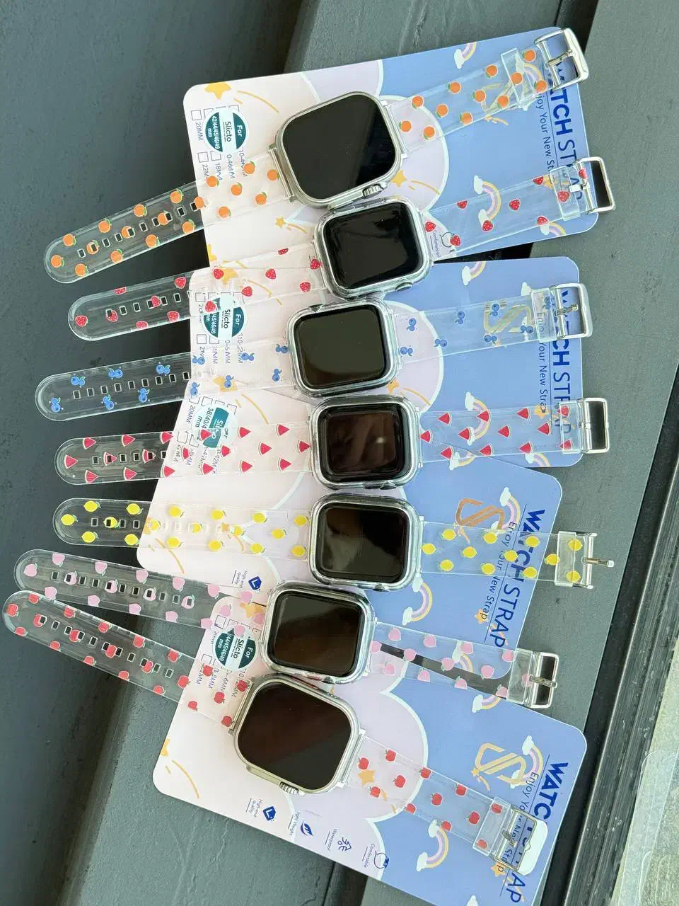 بند ساعت هوشمند فانتزی شفاف طرح دار|لوازم جانبی موبایل و تبلت|بیرجند, |دیوار