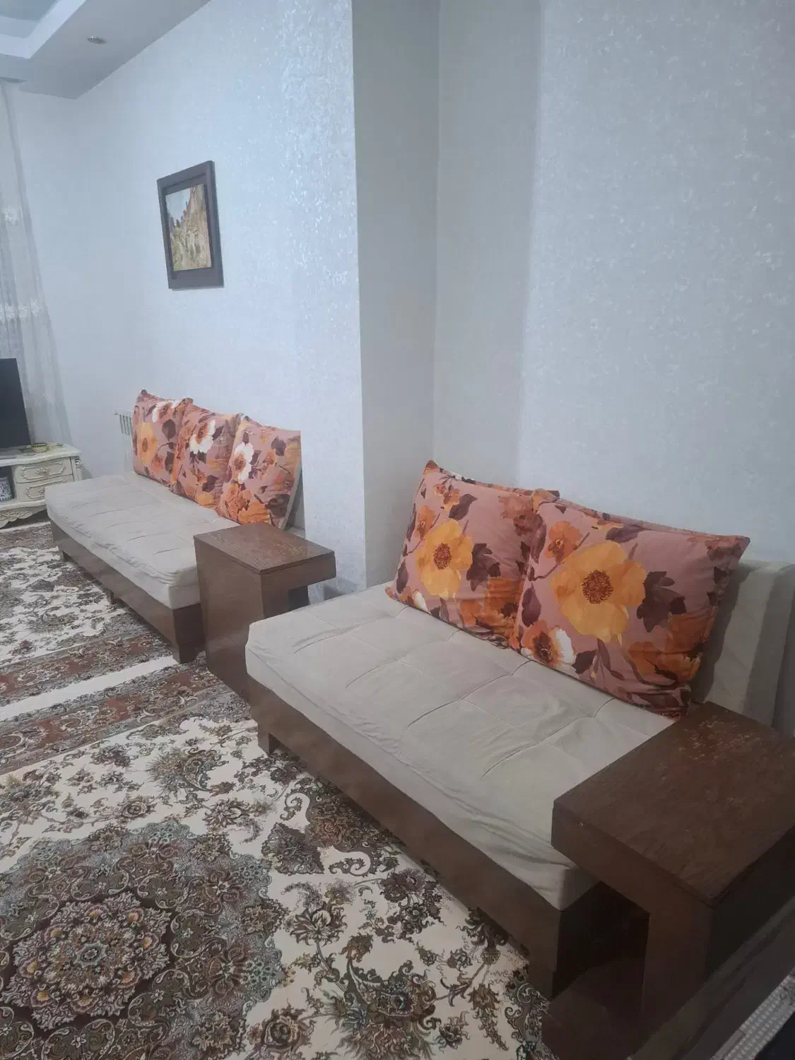 مبل 8 نفره ال با میز وسط و کنج|مبلمان خانگی و میز عسلی|تهران, شاهین|دیوار