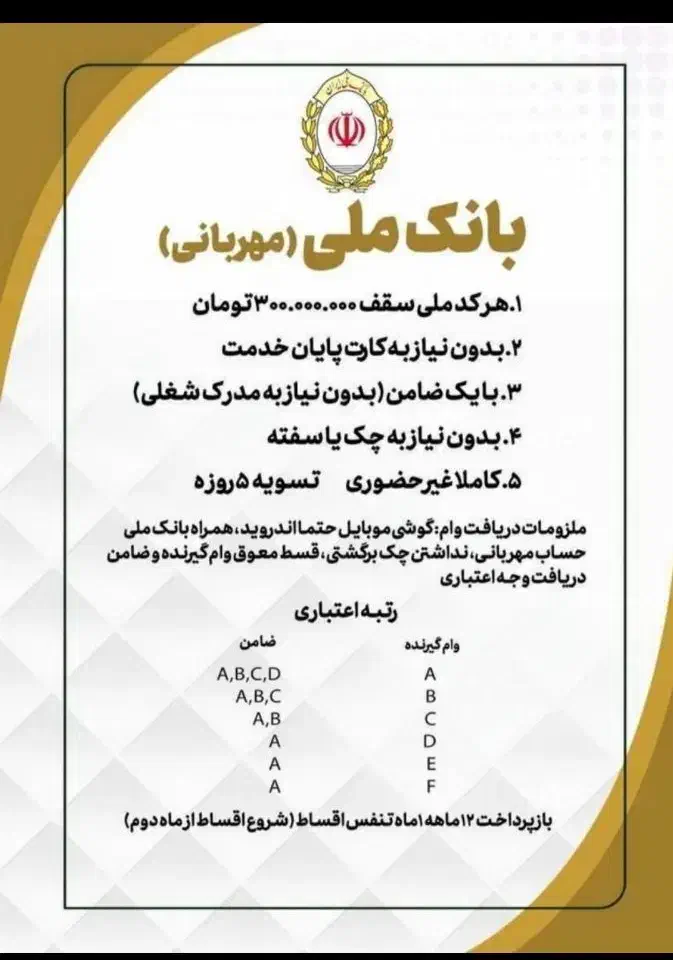 وام مهربانی در مبالغ دلخواه و تا سقف ۳۰۰میلیون|خدمات مالی، حسابداری، بیمه|ساوه, |دیوار