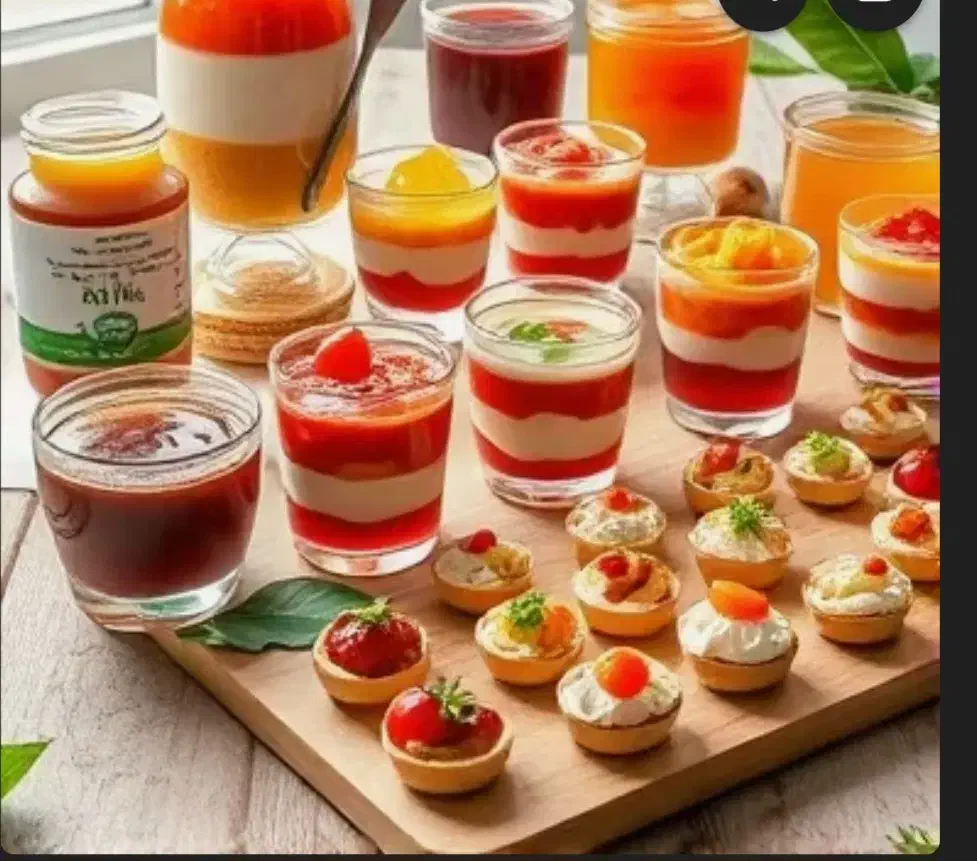 دسر وژله  فینگرفود خانگی خوشمزه با تزئینی خاص|خدمات پذیرایی، مراسم|سرعین, |دیوار