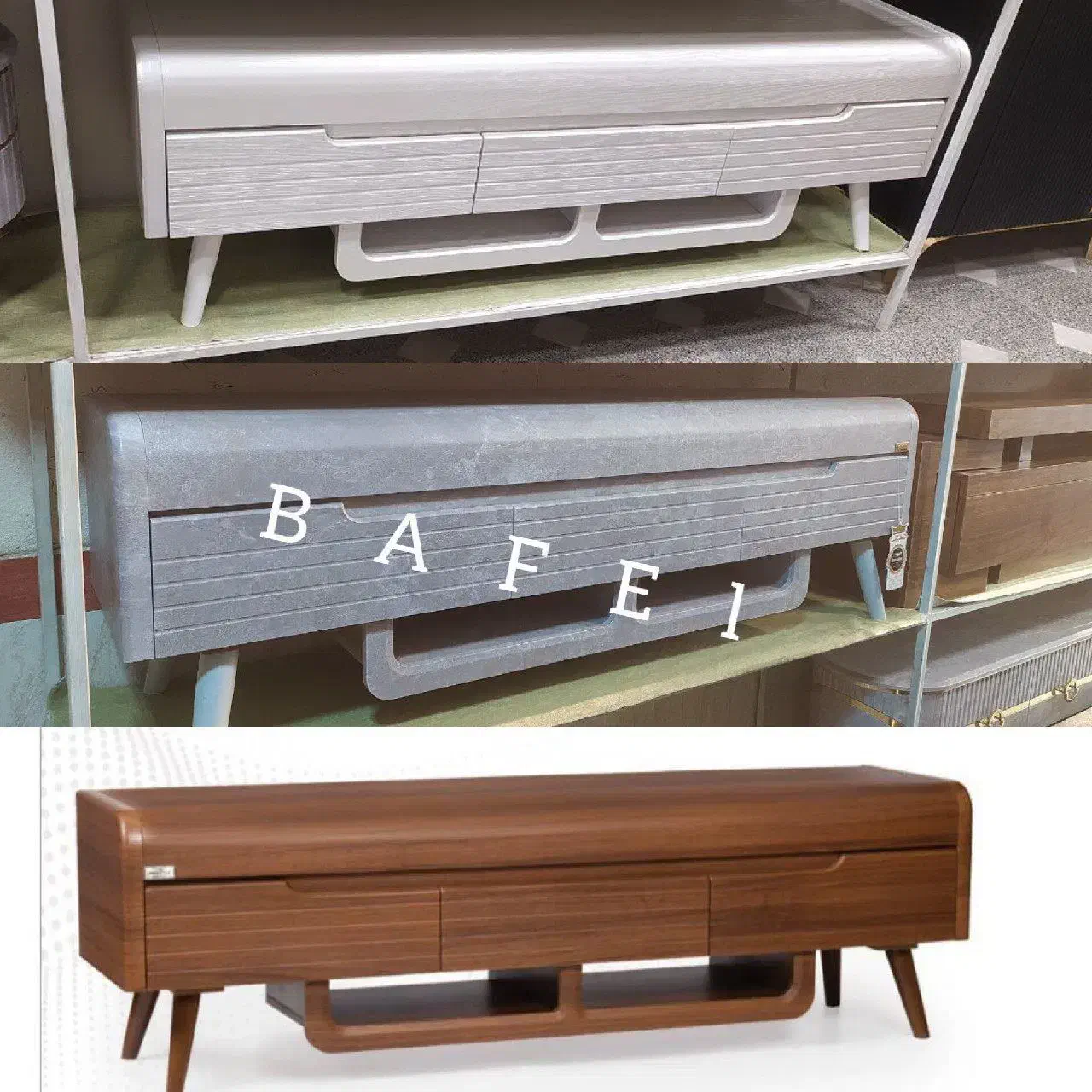 آیینه و کنسول+میز تی وی شرکتی بافل.استثنایی کد۷۷۶۶|بوفه، ویترین، کنسول|همدان, |دیوار