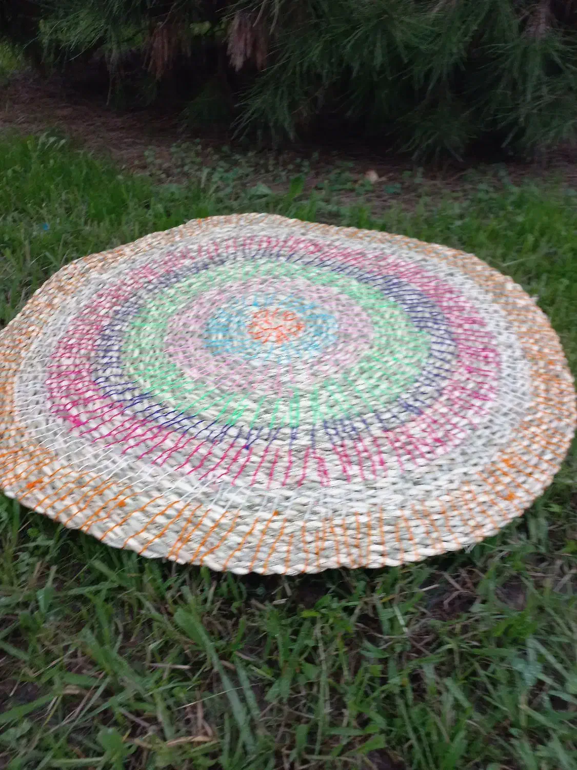 سفره حصیری رنگارنگ وزیبا|سفره، حوله، دستمال آشپزخانه|رشت, انصاری|دیوار