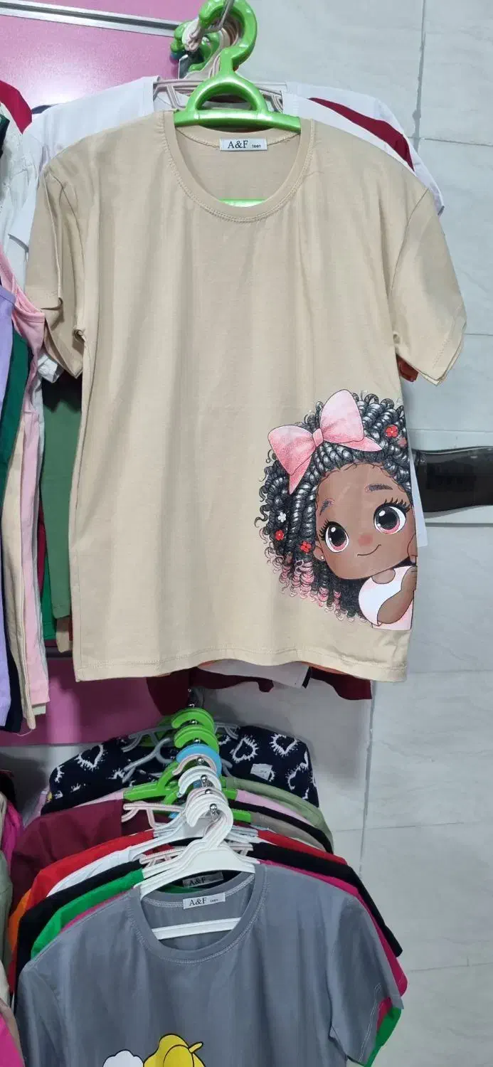 تیشرت چاپ دختر و ببعی|لباس|یزد, |دیوار