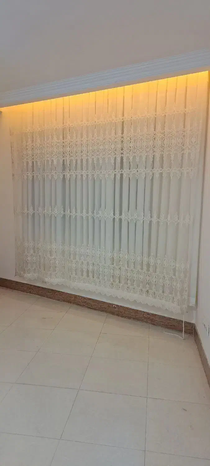 پرده و زیر پرده نو به عرض ۲ متر|پرده، رانر، رومیزی|میانه, |دیوار