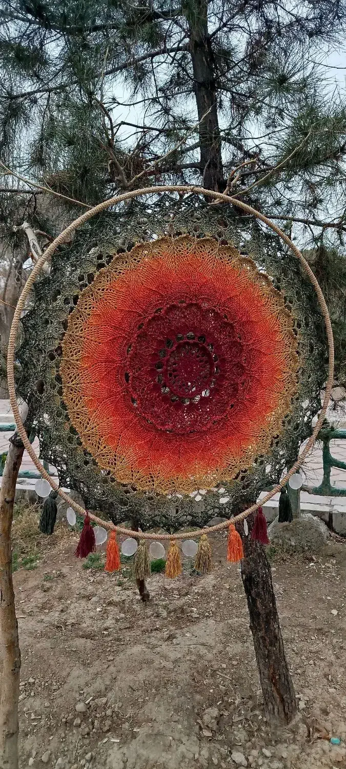 ماندالا دستباف دیوار کوب|صنایع دستی و سایر لوازم تزئینی|تهران, شهرآرا|دیوار