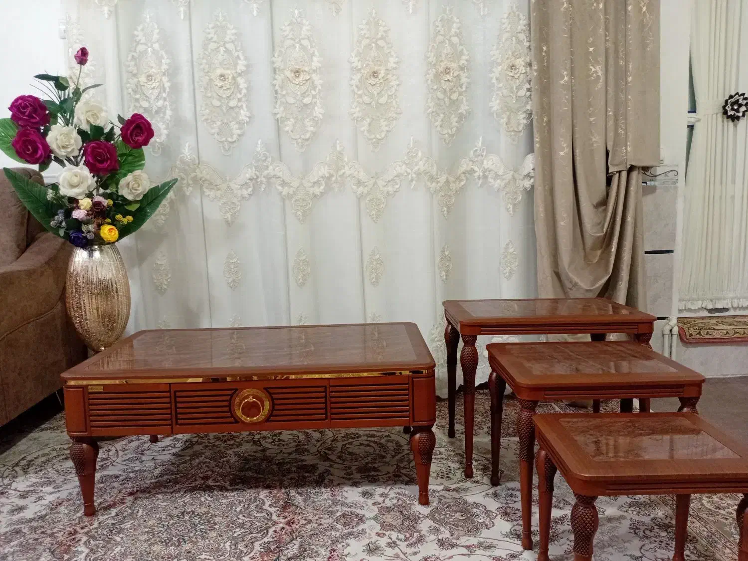 جلو مبلی و عسلی|مبلمان خانگی و میز عسلی|میانه, |دیوار