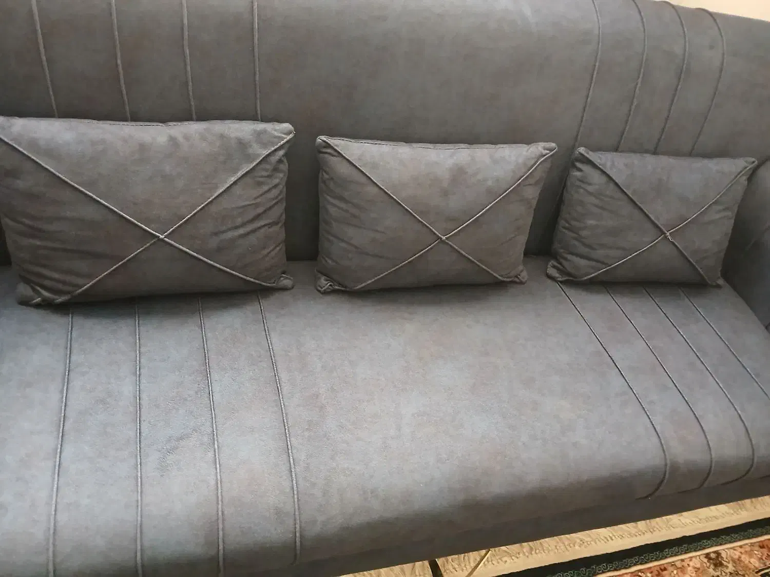 مبل ۷ نفره پایه استیل ،|مبلمان خانگی و میز عسلی|هشتگرد, شهرک آرتیمان|دیوار