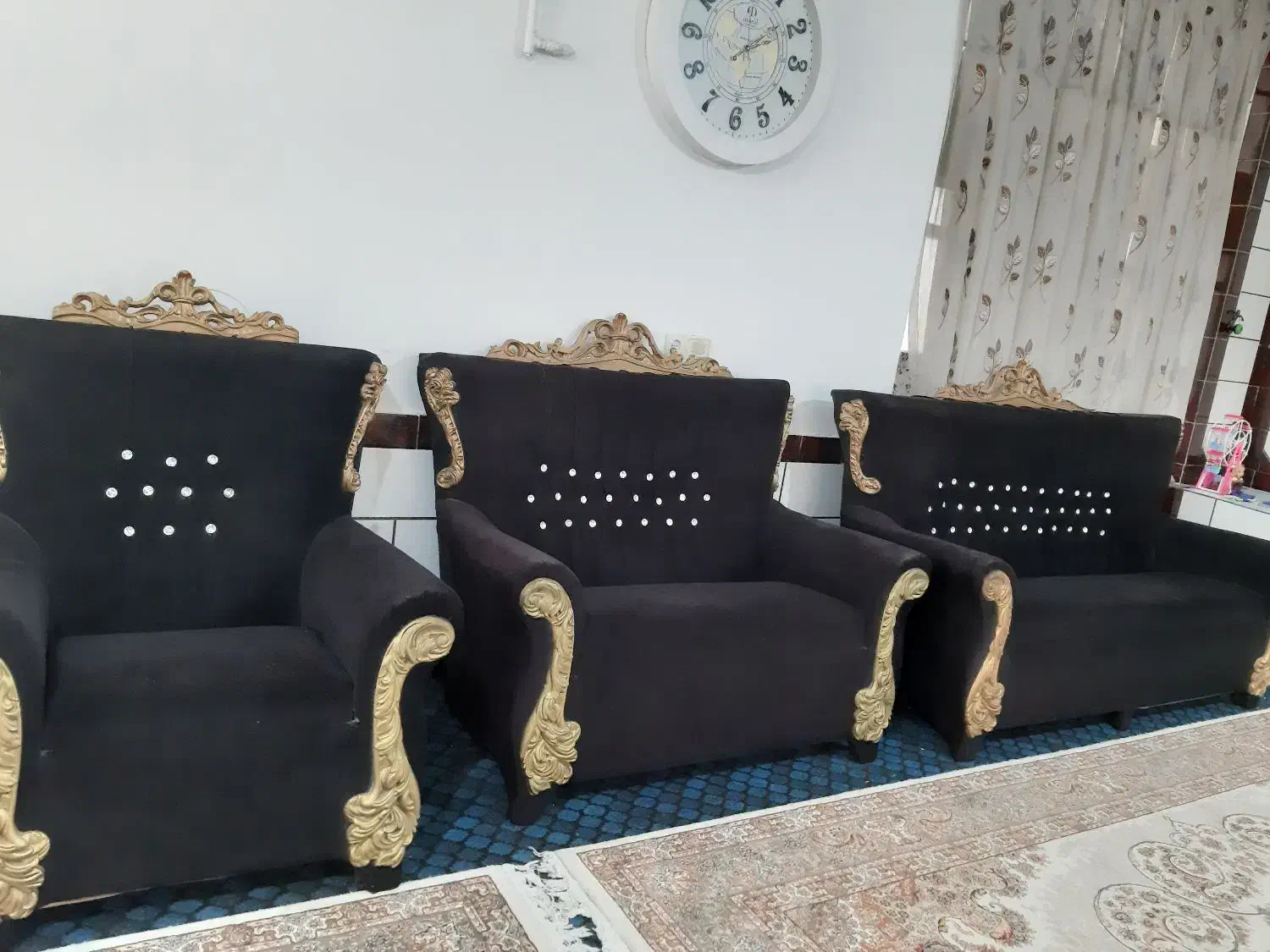 مبل۷نفره و میزشیشه ای|مبلمان خانگی و میز عسلی|نورآباد ممسنی, |دیوار