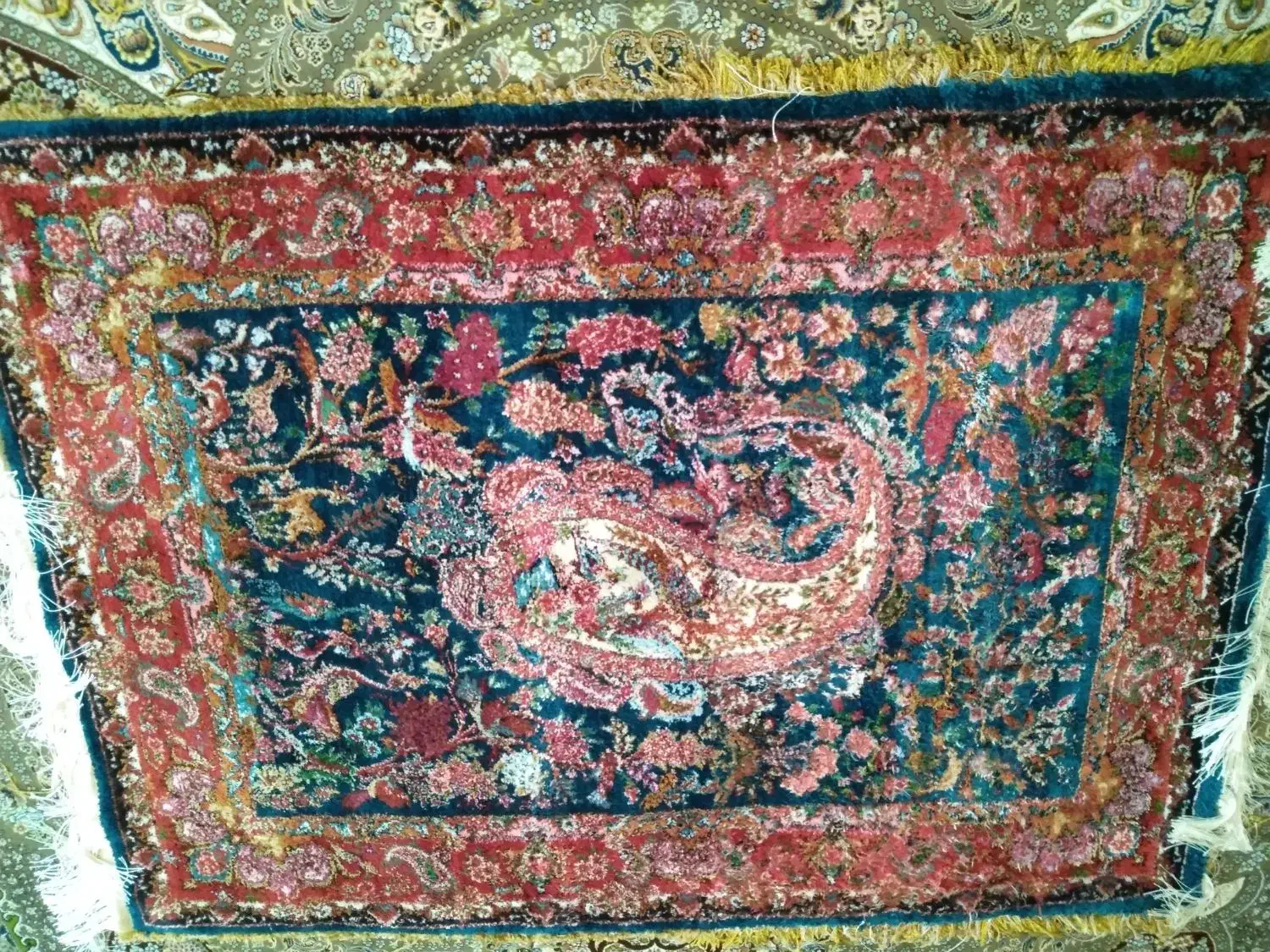 فرش تمام ابریشم زرع ونیم|فرش|گلبهار, شهر جدید گلبهار|دیوار