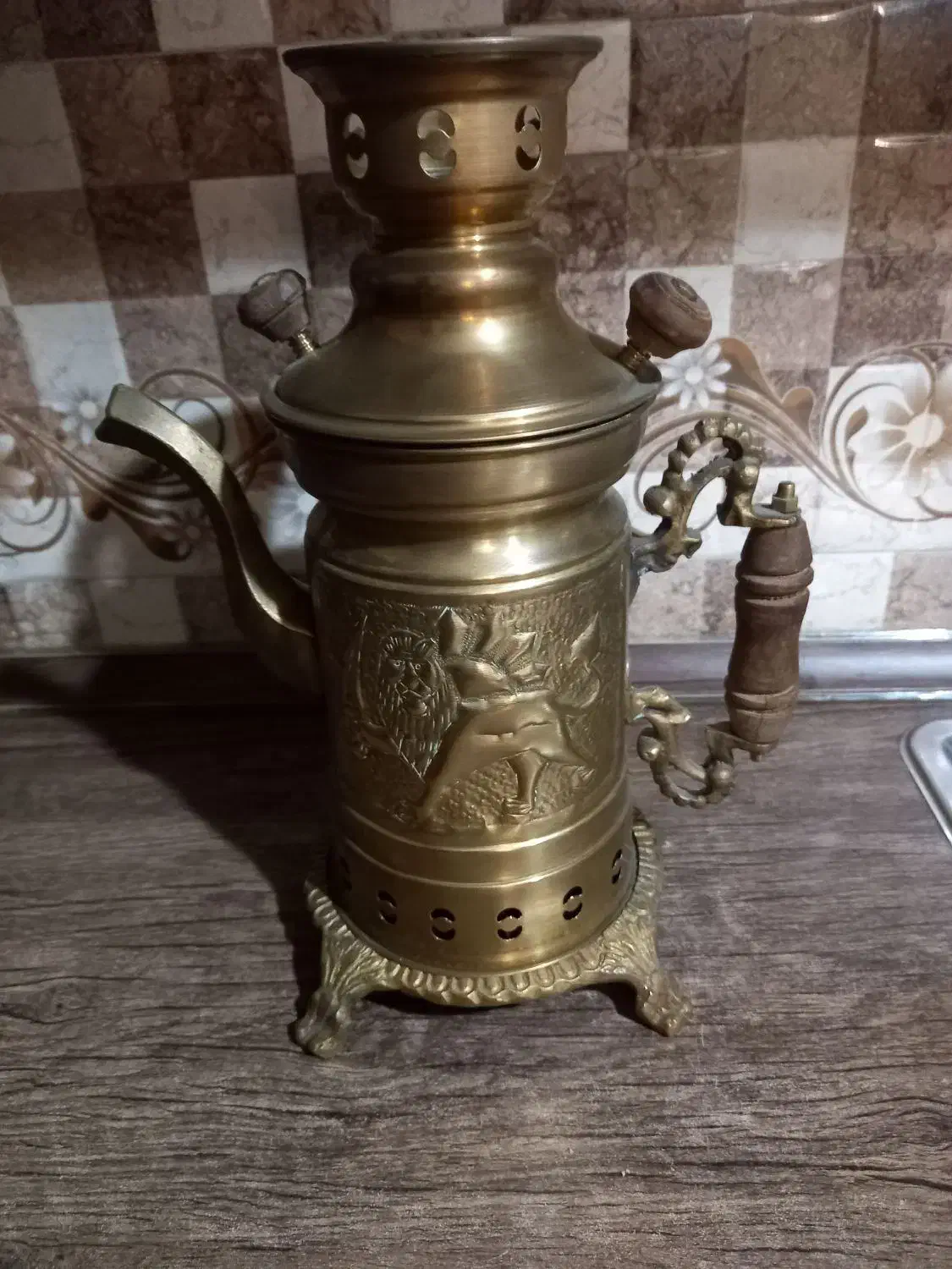 کتری برنجی|قوری، کتری، قهوهساز دستی|همدان, |دیوار