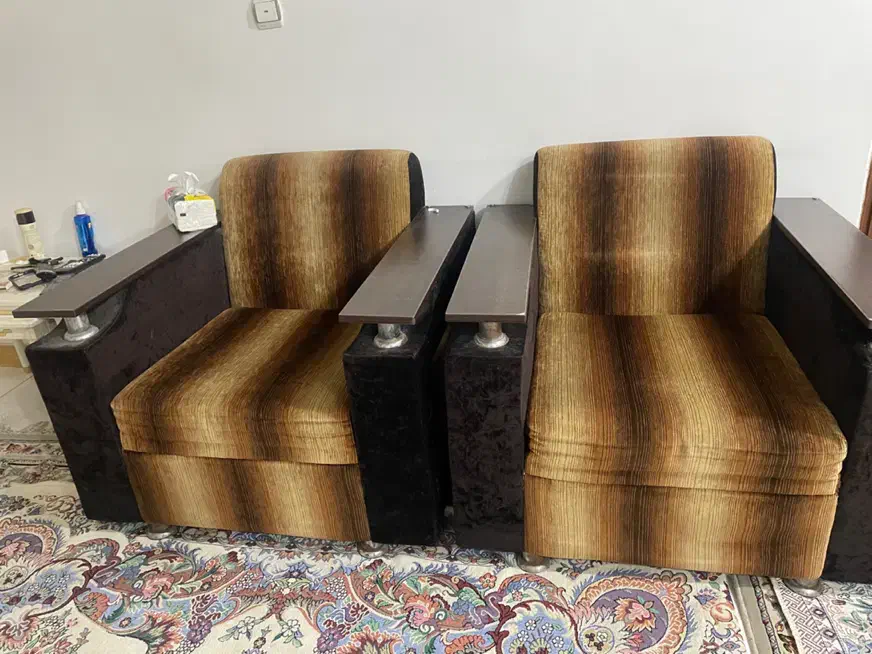 سرویس مبل دسته با میز عسلی|مبلمان خانگی و میز عسلی|صومعهسرا, |دیوار