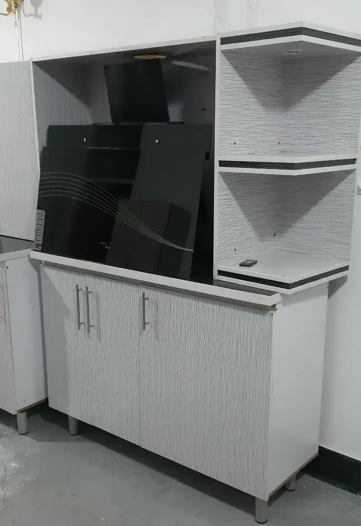 کابینت ام دی اف  با سینک و هود لمسی|مصالح و تجهیزات ساختمان|سنندج, |دیوار