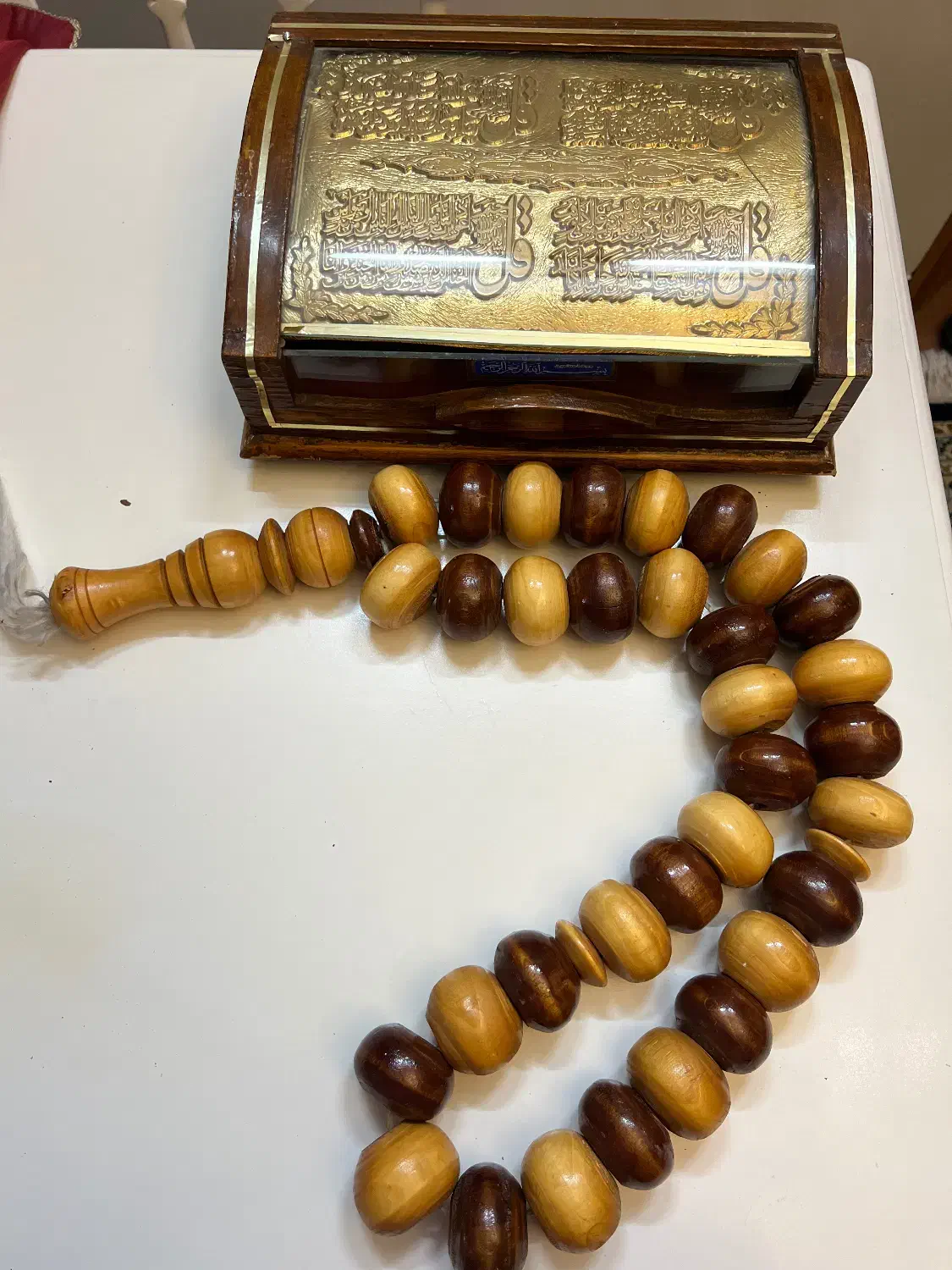 جعبه قرآن و تسبیح چوبی|صنایع دستی و سایر لوازم تزئینی|شاهرود, |دیوار