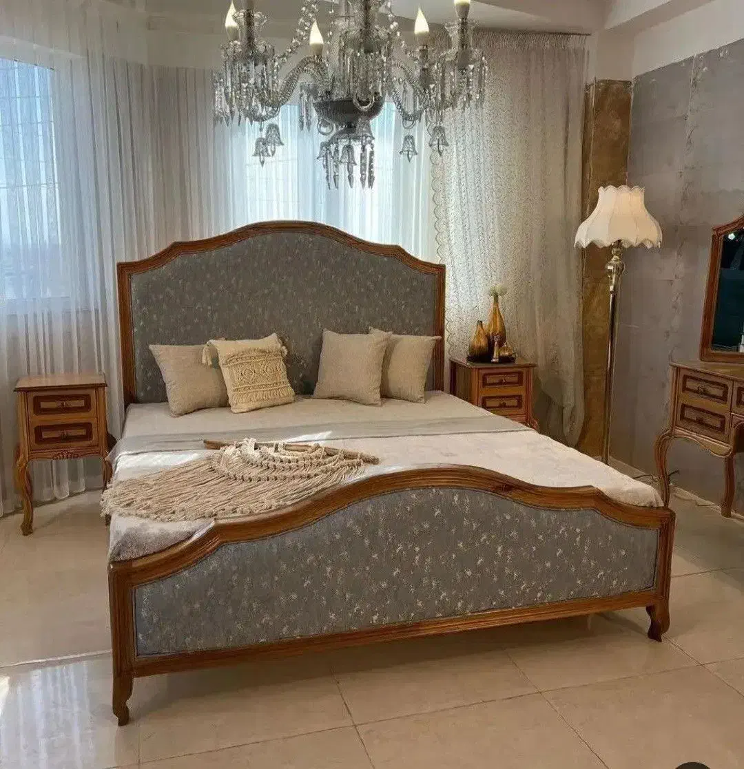 سرویس خواب کویین فرانسوی چوب راش|تخت و سرویس خواب|کرمانشاه, |دیوار