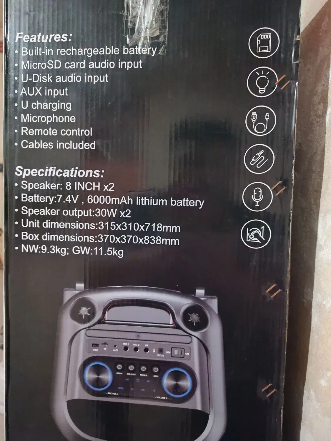 اسپیکر باند(پارتیباکس) برند سینگای|سیستم صوتی خانگی|بوشهر, |دیوار