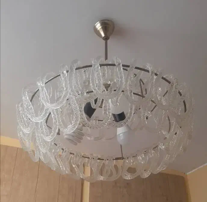 لوستر سقفی دو پل با آویز های متحرک کریستال|لوستر و چراغ آویز|تهران, شاهین|دیوار