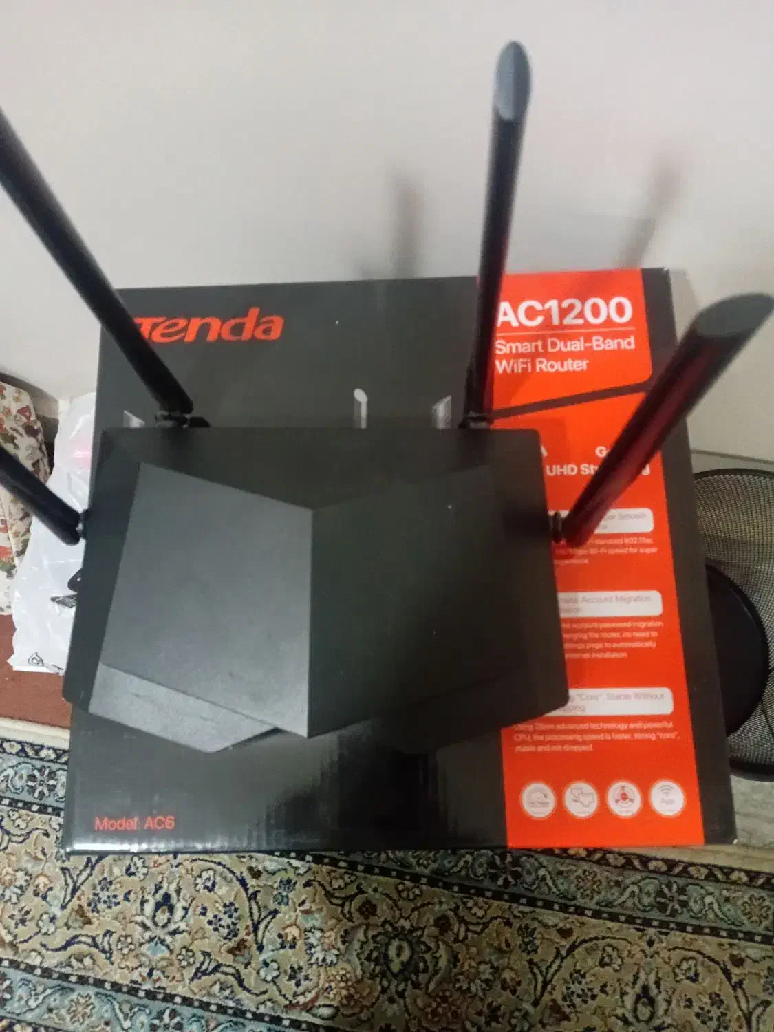 مودم Tenda روتر بی سیم دو بانده تندا AC6 AC1200|مودم و تجهیزات شبکه|تهران, نیروی هوایی (پیروزی)|دیوار