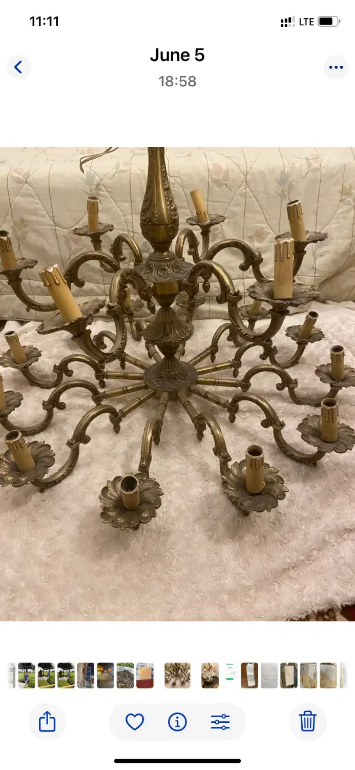 لوستر ۱۸ شاخه اینالیایی|لوستر و چراغ آویز|تهران, پاسداران|دیوار