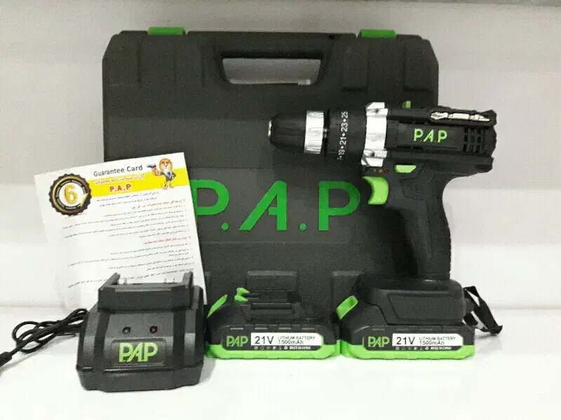 دریل شارژی سه کاره چکشی ۲۱ ولت پی ای پی P.A.P|ابزارآلات|تهران, خاوران|دیوار