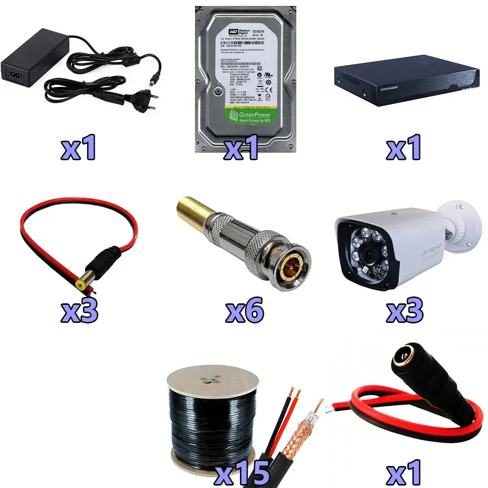 پکیج دوربین مداربسته 2 مگاپیکسل/1078|دوربین مداربسته|شیراز, میانرود|دیوار