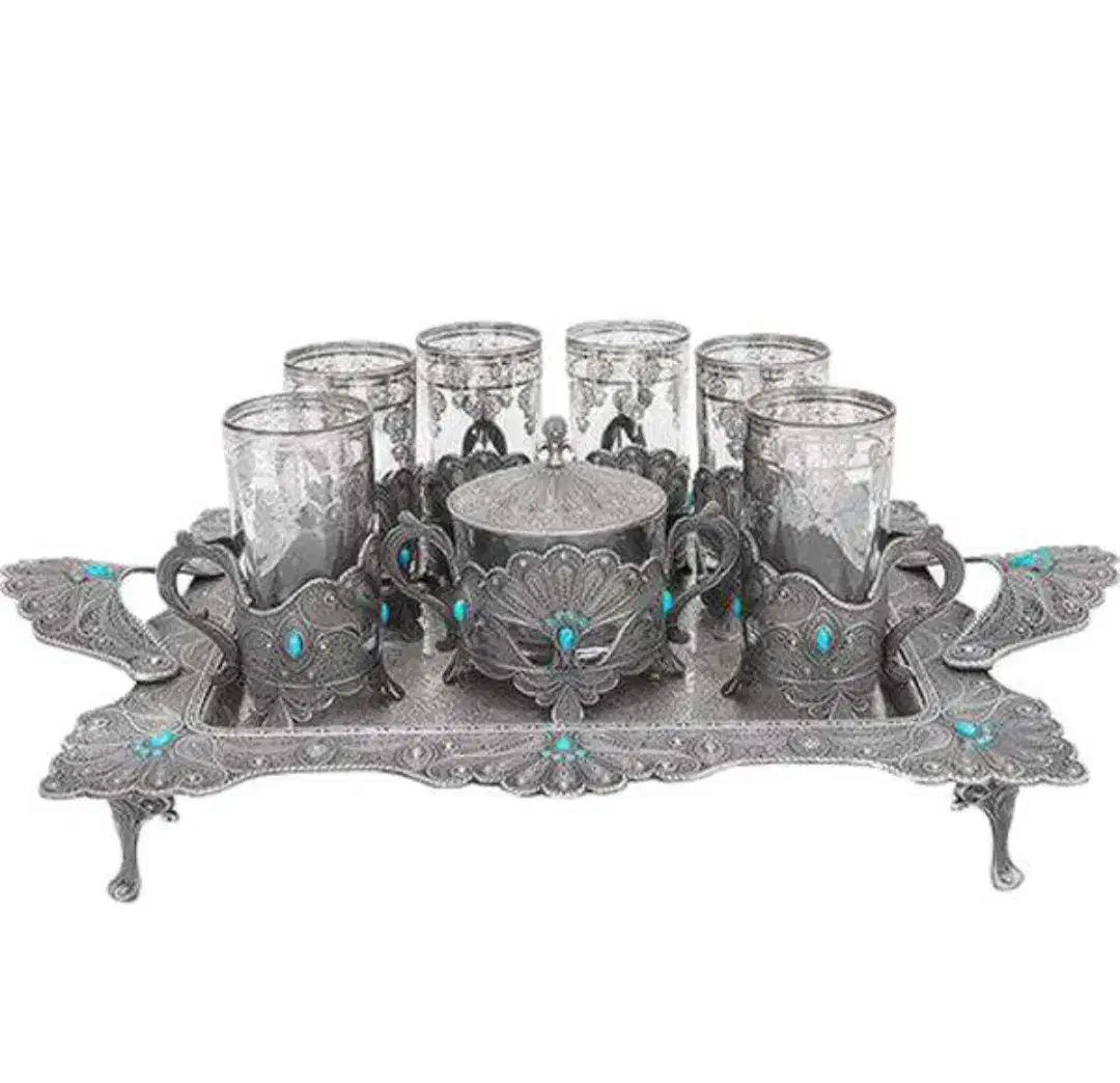 سرویس چایخوری پیوتر(سیلور)|ظروف سرو و پذیرایی|محمدیه-قزوین, |دیوار