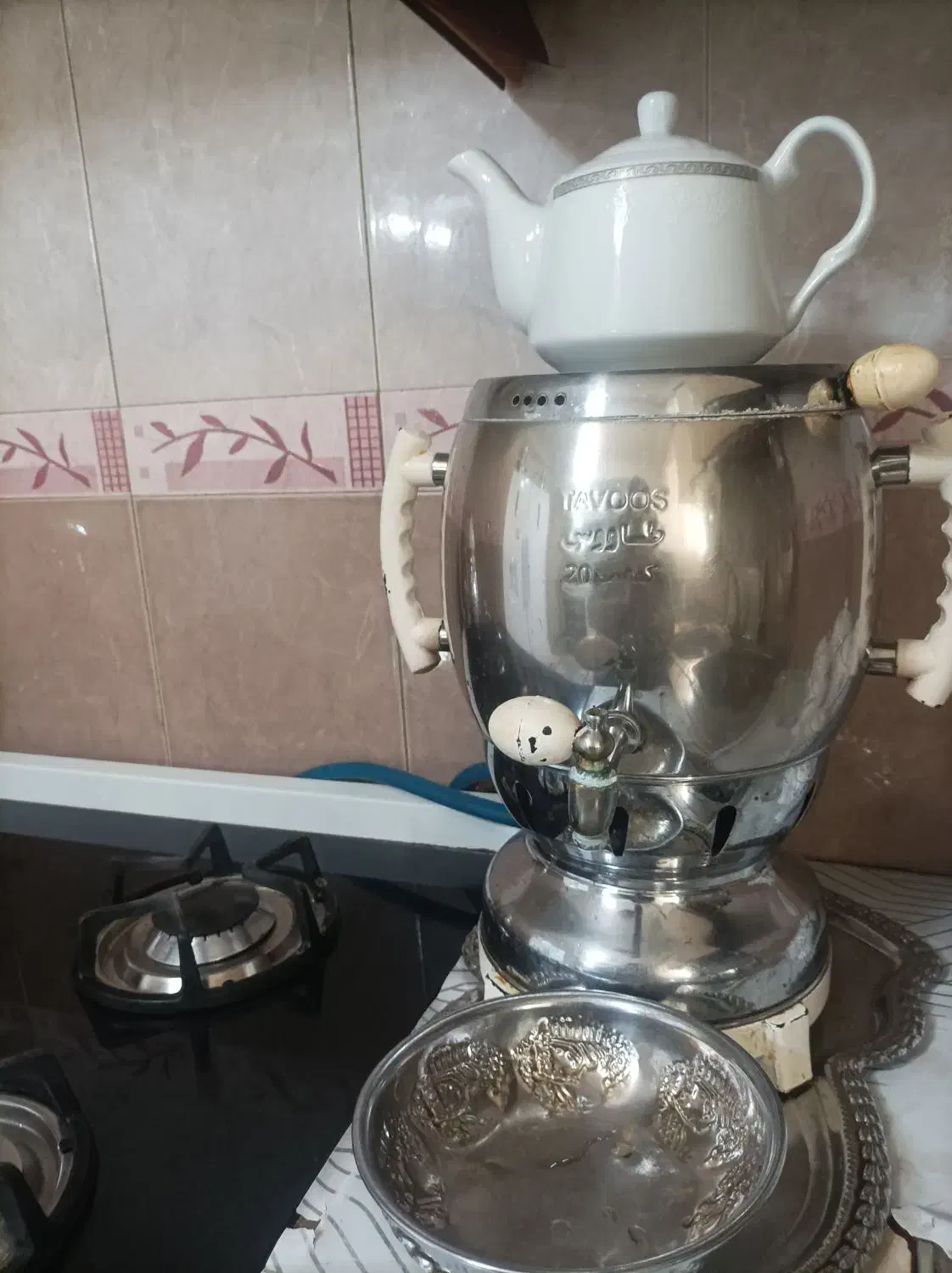 سماور گازی طاووس ۶ لیتری|سماور، چای‌ساز، قهوه‌ساز|تهران, استاد معین|دیوار