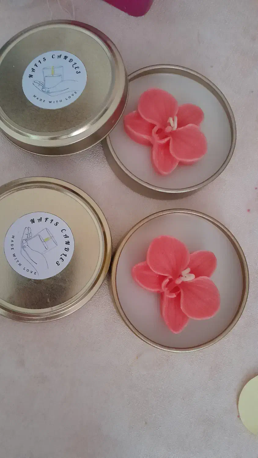 گیفت شمع گل ارکیده|صنایع دستی و سایر لوازم تزئینی|فردوس (خراسان), |دیوار