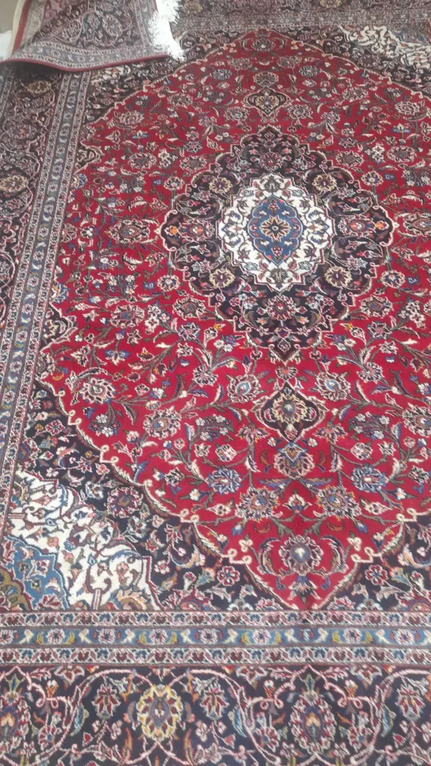 ۹متری کاشان جفتی لاکی درحد نو|فرش|اصفهان, نقش جهان|دیوار