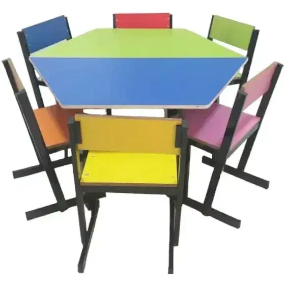 میز و صندلی گروهی رنگی (ذوزنقه شکل)|میز و صندلی غذاخوری|نوشهر, |دیوار