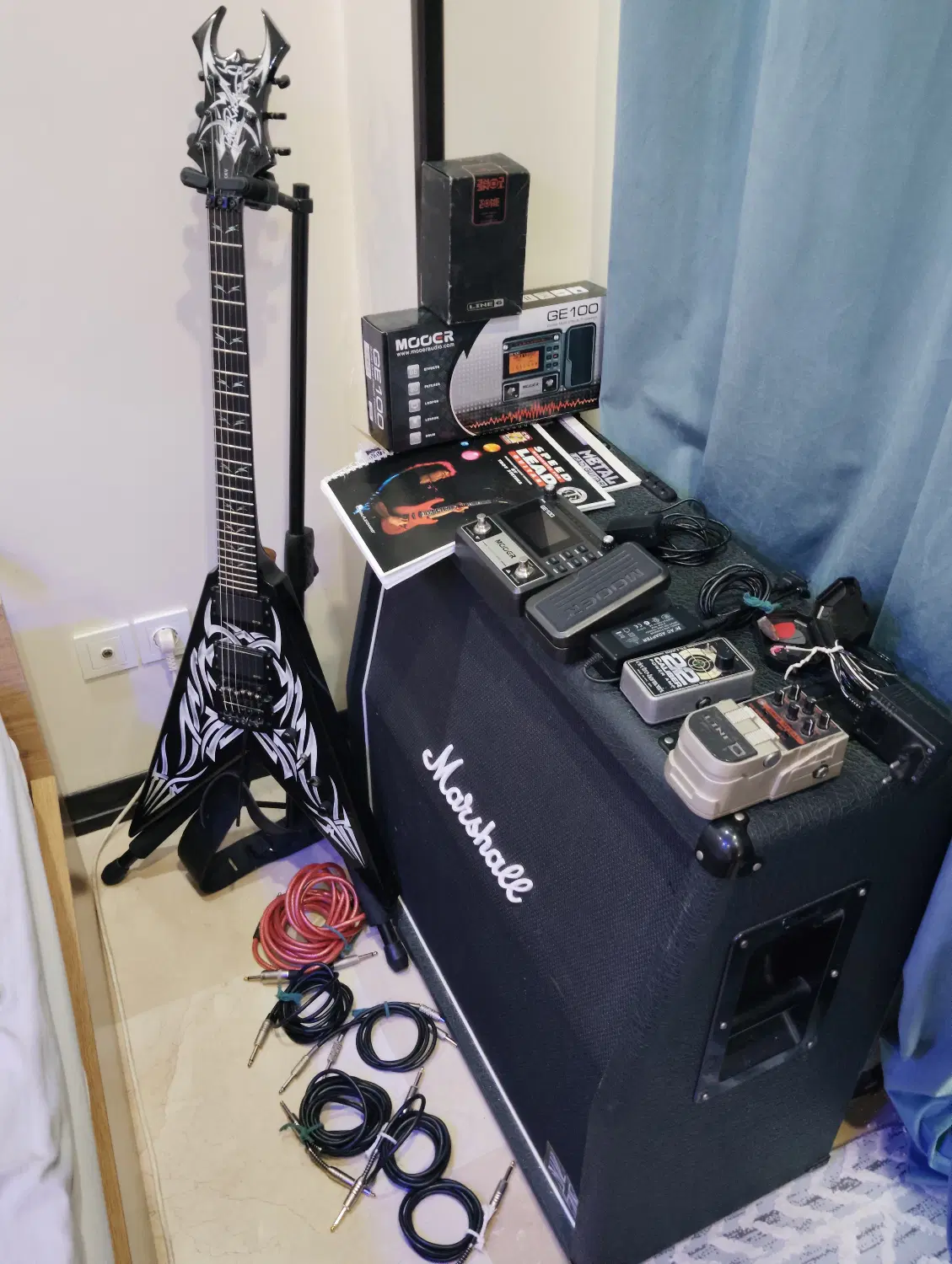 ست گیتار ...BCrich kkv limited edition + cabinet|گیتار، بیس، امپلیفایر|تهران, زرگنده|دیوار