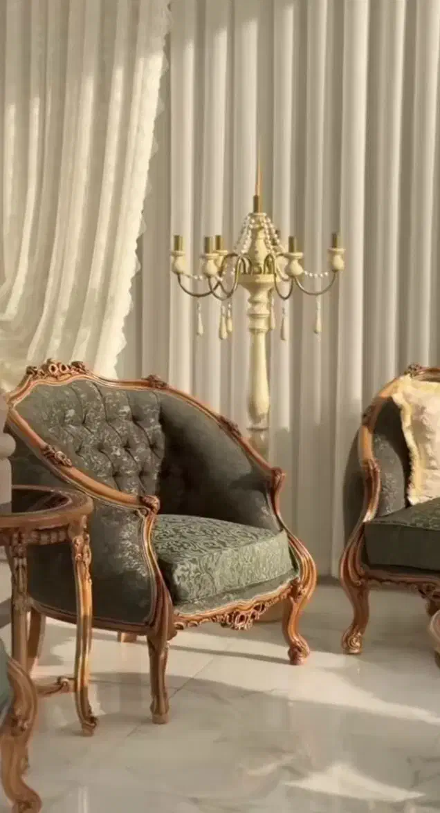 مبل سلطنتی چوبی زمرد|مبلمان خانگی و میز عسلی|تبریز, |دیوار