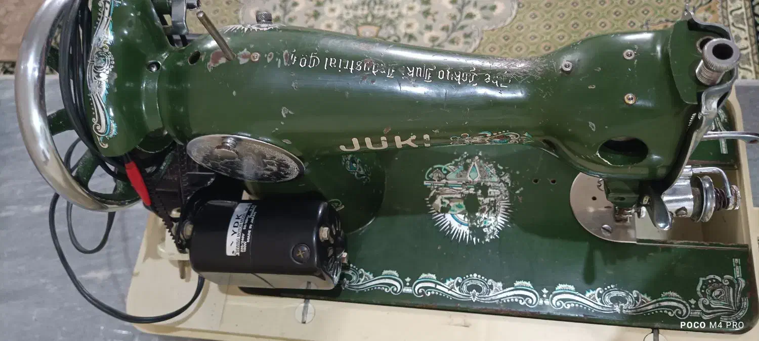 چرخ ژوکی سبز و مری فلاور مشکی|چرخ خیاطی و ریسندگی|اردکان, |دیوار