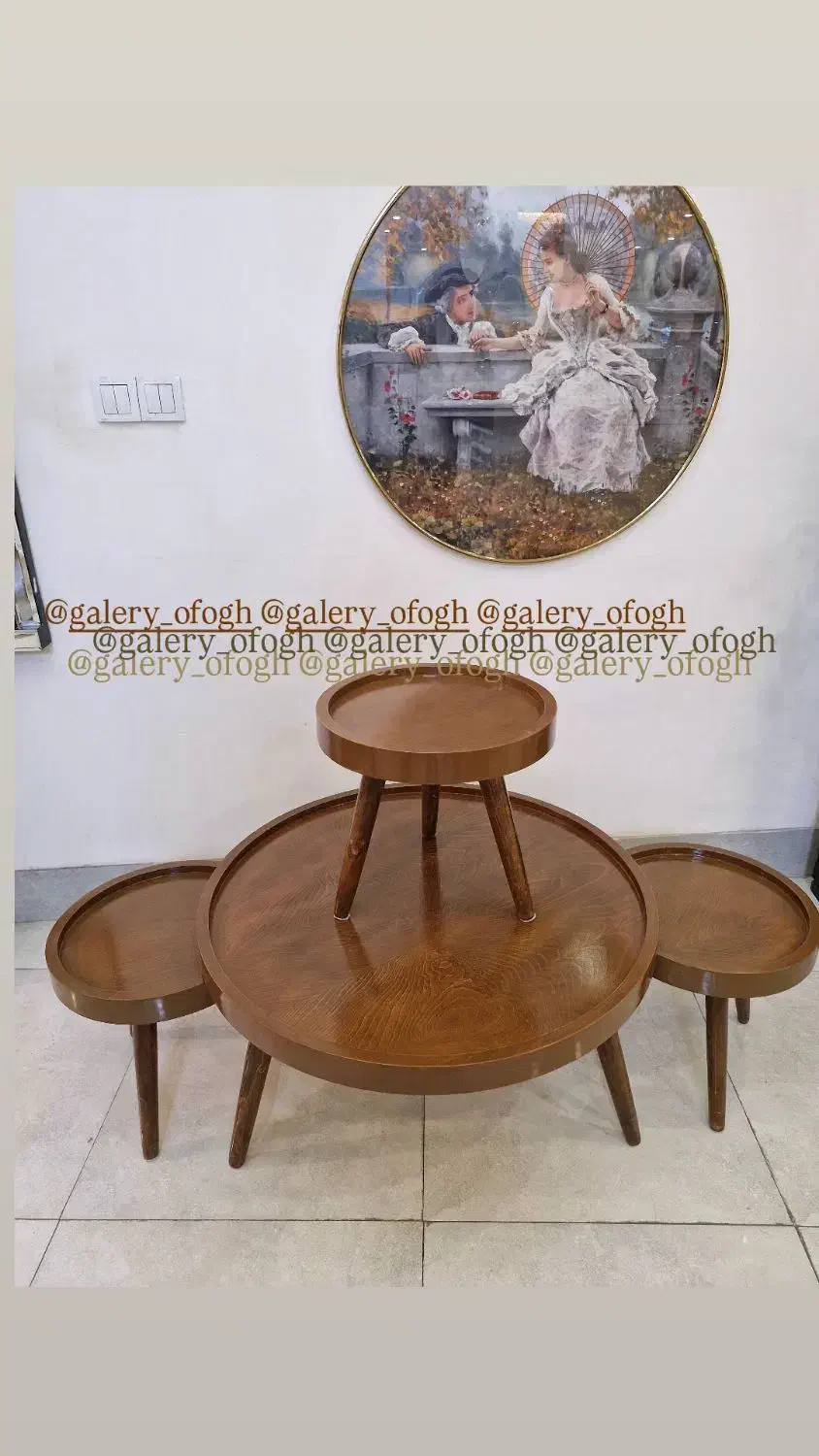 جلو مبلی و3عدد عسلی لبه دار کد 103 چوب|مبلمان خانگی و میز عسلی|رشت, استقامت ۱|دیوار