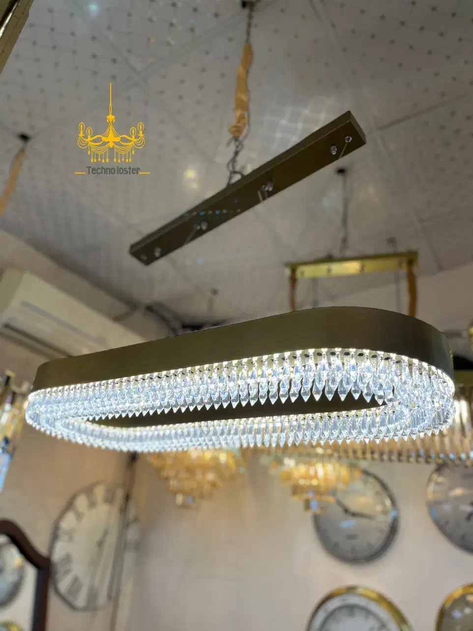 لوستر کریستال لاینر نارسیس ۳۰*۸۰ با ریموت هوشمند|لوستر و چراغ آویز|تهران, نیروی هوایی (پیروزی)|دیوار