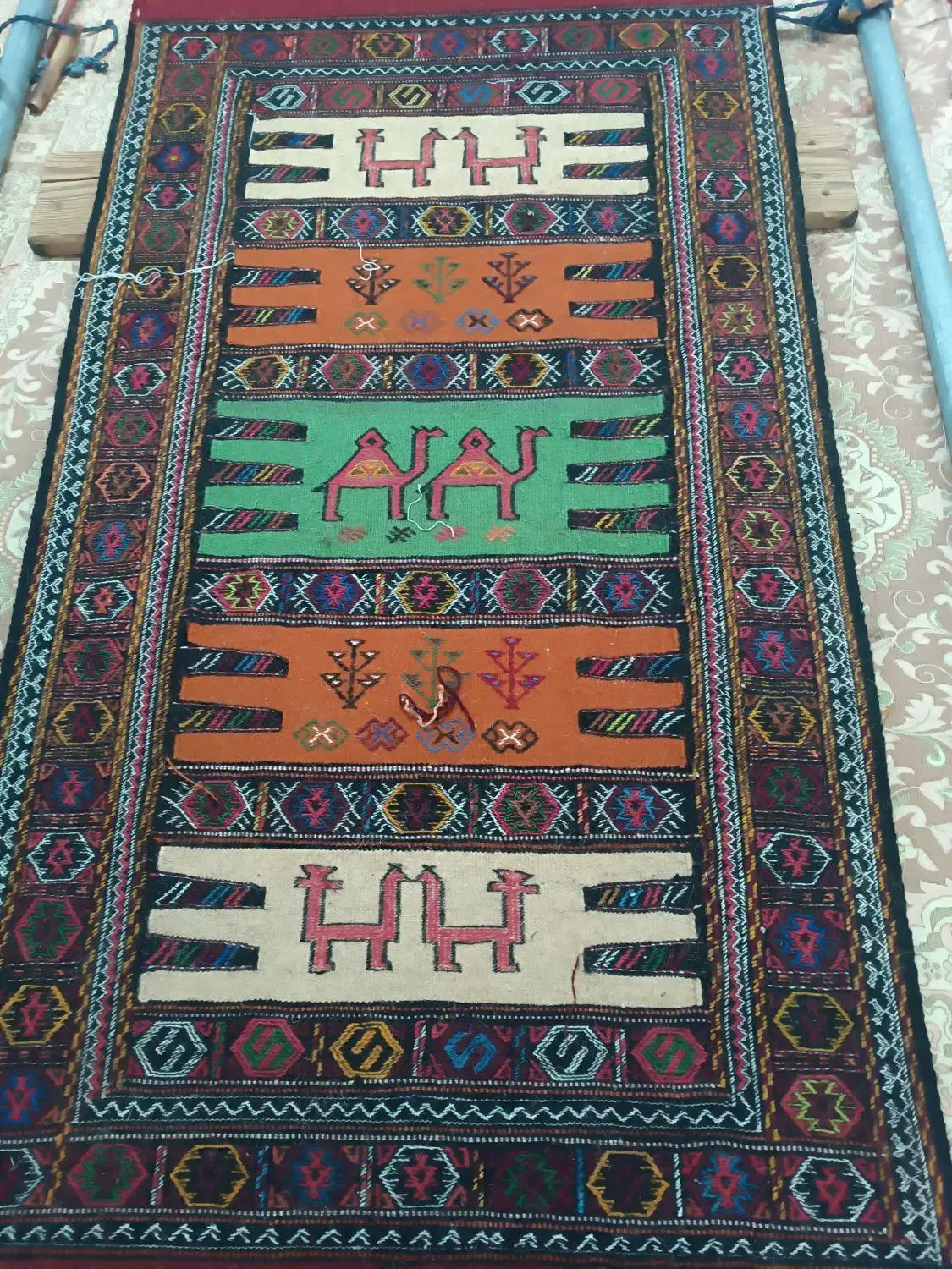 گلیم|گلیم، جاجیم، گبه|بجنورد, |دیوار