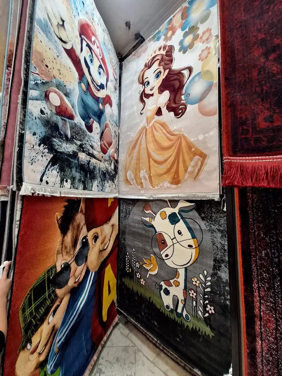 قالیچه عروسکی دخترونه گیلان طوسی و فیلی و بژ|فرش|مشهد, امیر|دیوار