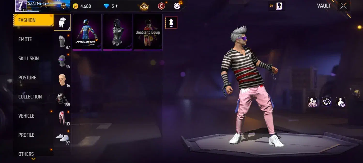 اکانت فری فایر طاق با ای فوتبال|کنسول، بازی ویدئویی و آنلاین|قم, علی آباد سعدگان|دیوار