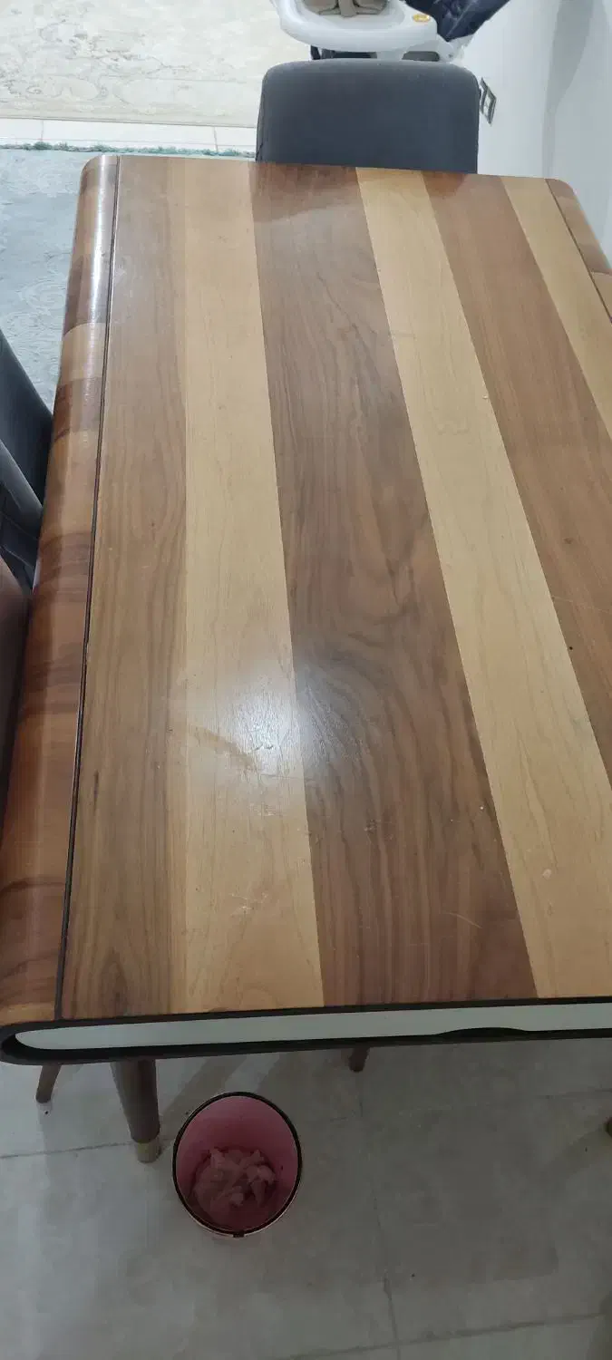 میز ناهار خوری 6 نفره به همراه 6 صندلی دو رنگ|میز و صندلی غذاخوری|جم, |دیوار