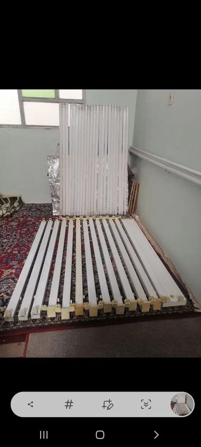 لامپ مهتابی و پایه آن|لامپ و چراغ|حمیدیا, |دیوار