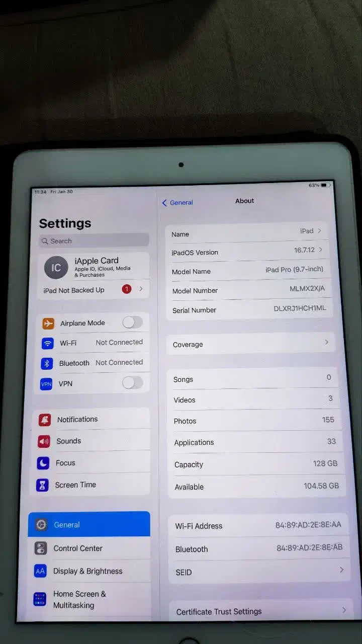 آیپد پرو ۲۰۱۶|تبلت|مشهد, فدک|دیوار