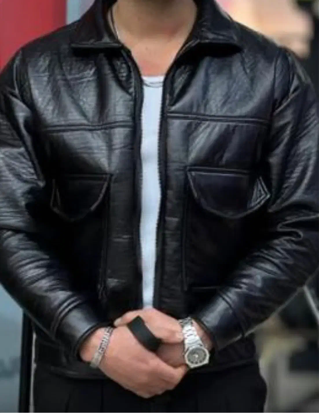 جکت چرم کابشن چرم|لباس|تهران, گمرک|دیوار