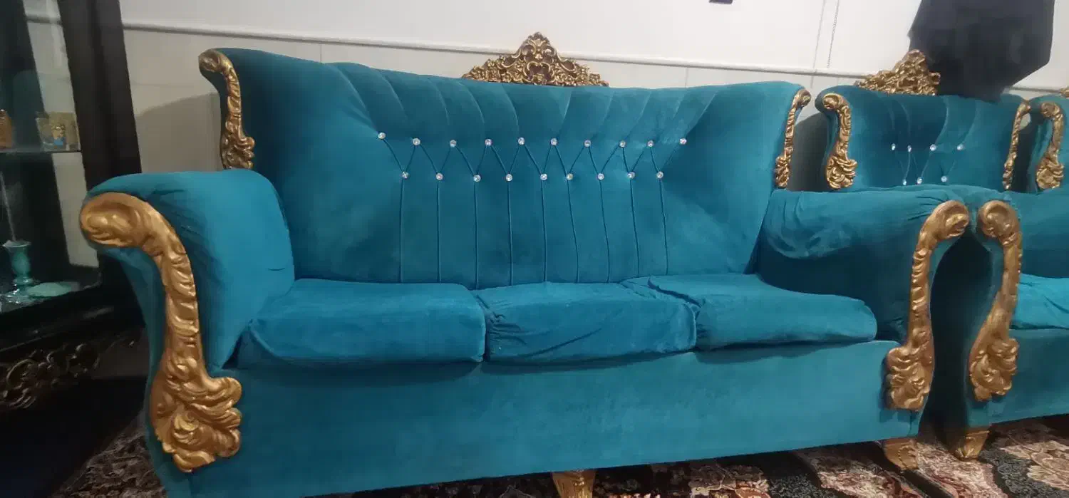 مبل7نفره|مبلمان خانگی و میز عسلی|قم, علی آباد سعدگان|دیوار