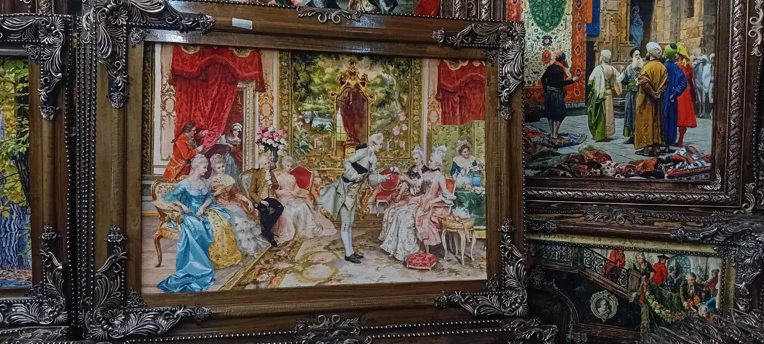 تابلو فرشهای تبریز در مصلی یاسوج|تابلو فرش|یاسوج, |دیوار