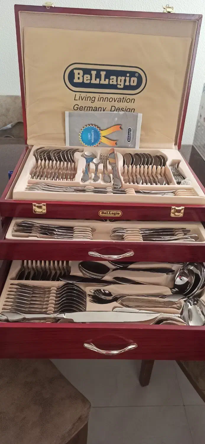 سرویس قاشقچنگال Bellagio ۱۲۸ پارچه اصل آلمان|ظروف سرو و پذیرایی|شاهینشهر, حافظ جنوبی|دیوار