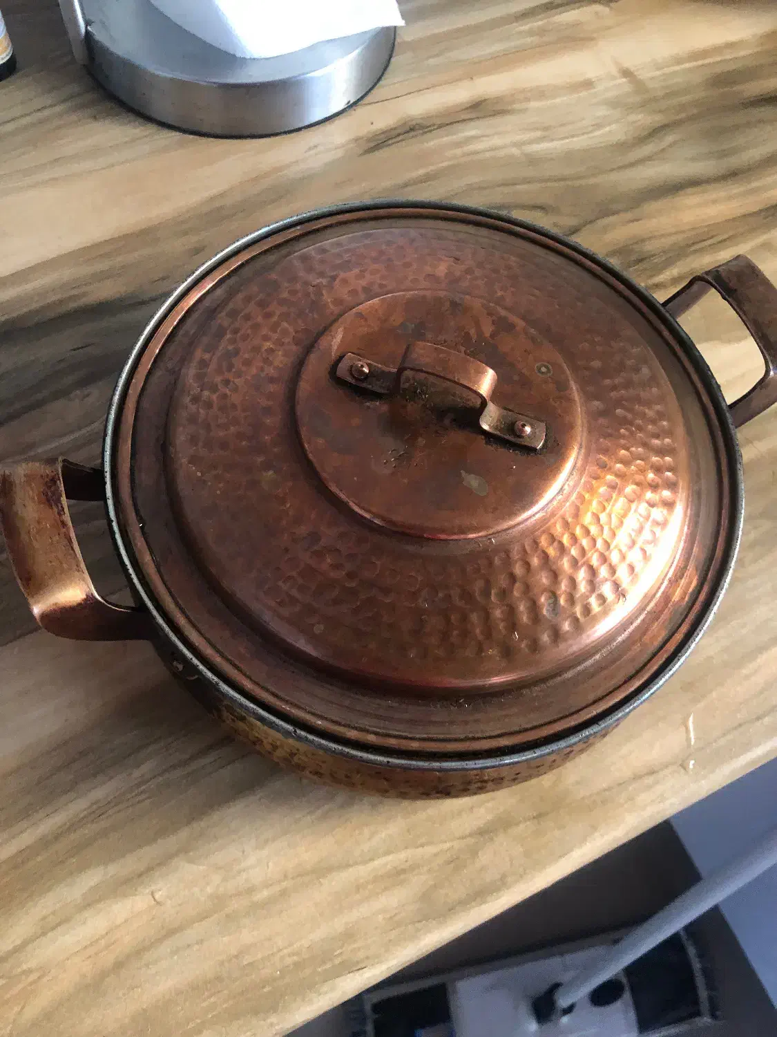 ماهیتابه مسی قدمت دار|ظروف پختوپز|طالقان, |دیوار